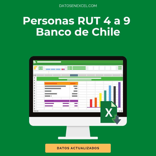 Personas en Banco de Chile RUT 4 A 9 MM (5.000 contactos)
